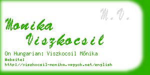 monika viszkocsil business card